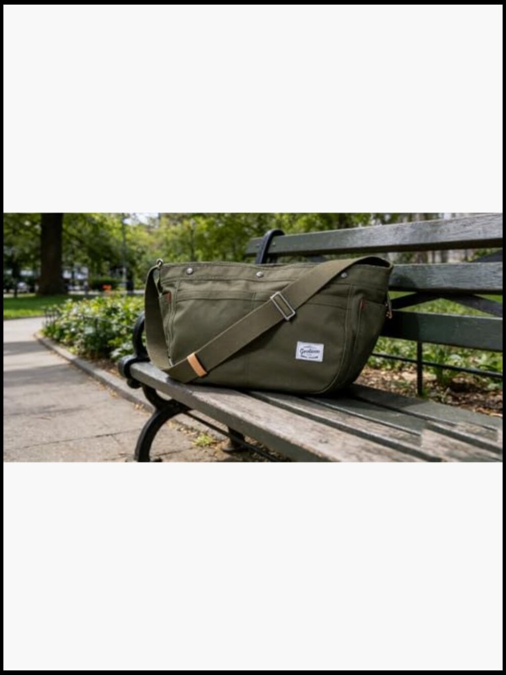 Canvas Crescent Hobo Crossbody Bag Durable Heavy-Duty Messenger Shoulder Bag - Picture 2 of 7